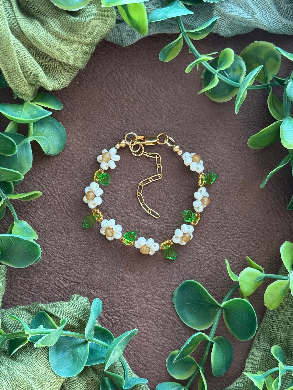 Flower Leaf Bracelet