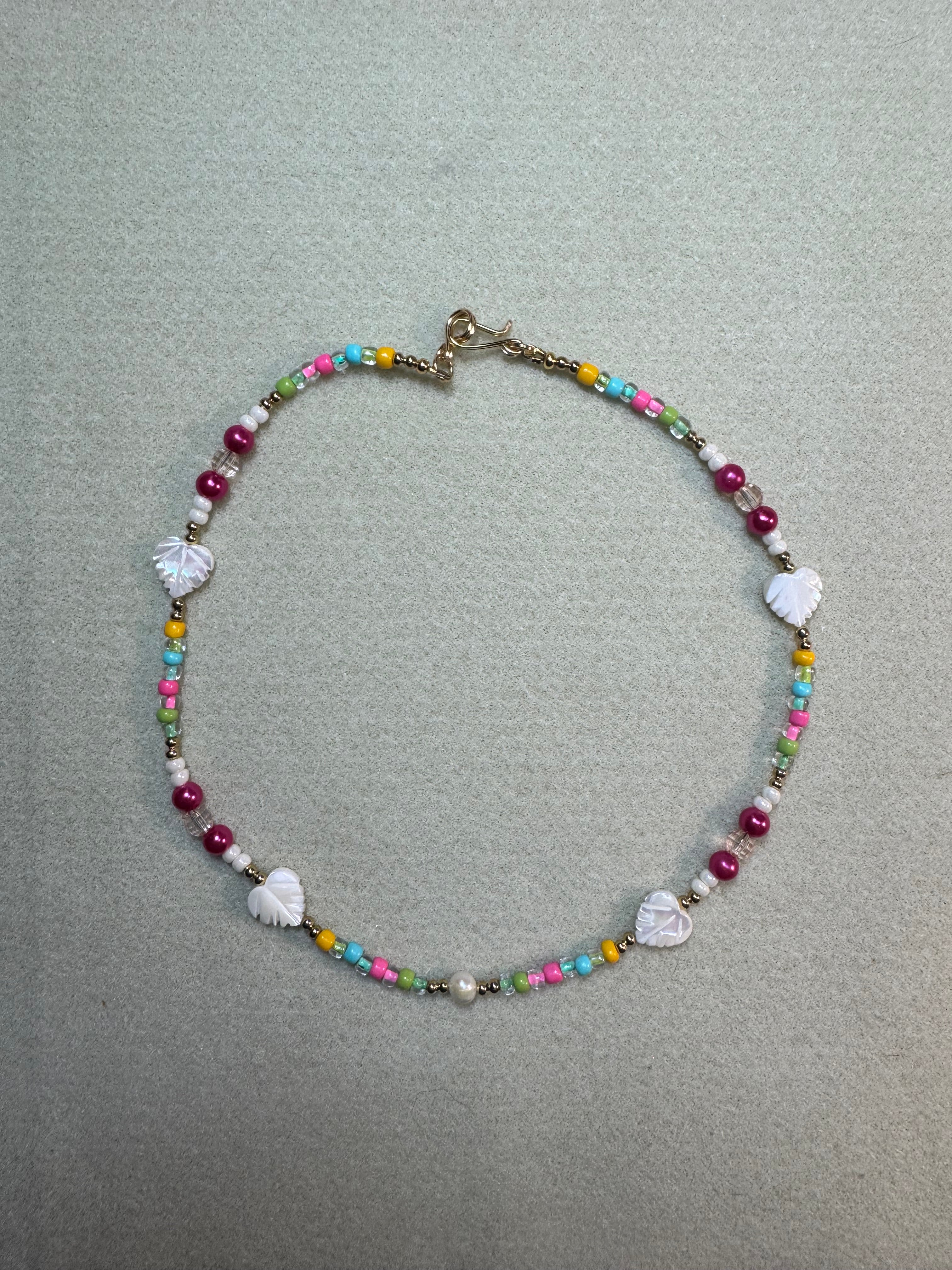 Rainbow Leaf Necklace