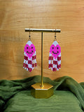 Checkered Heart Tassels