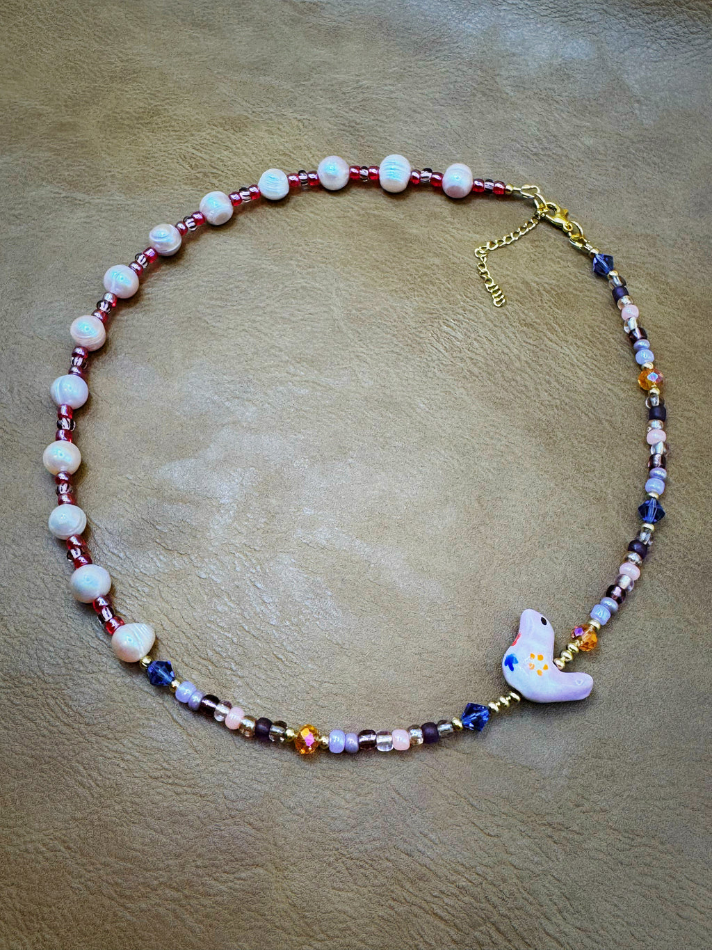 Pearly Birdie Necklace