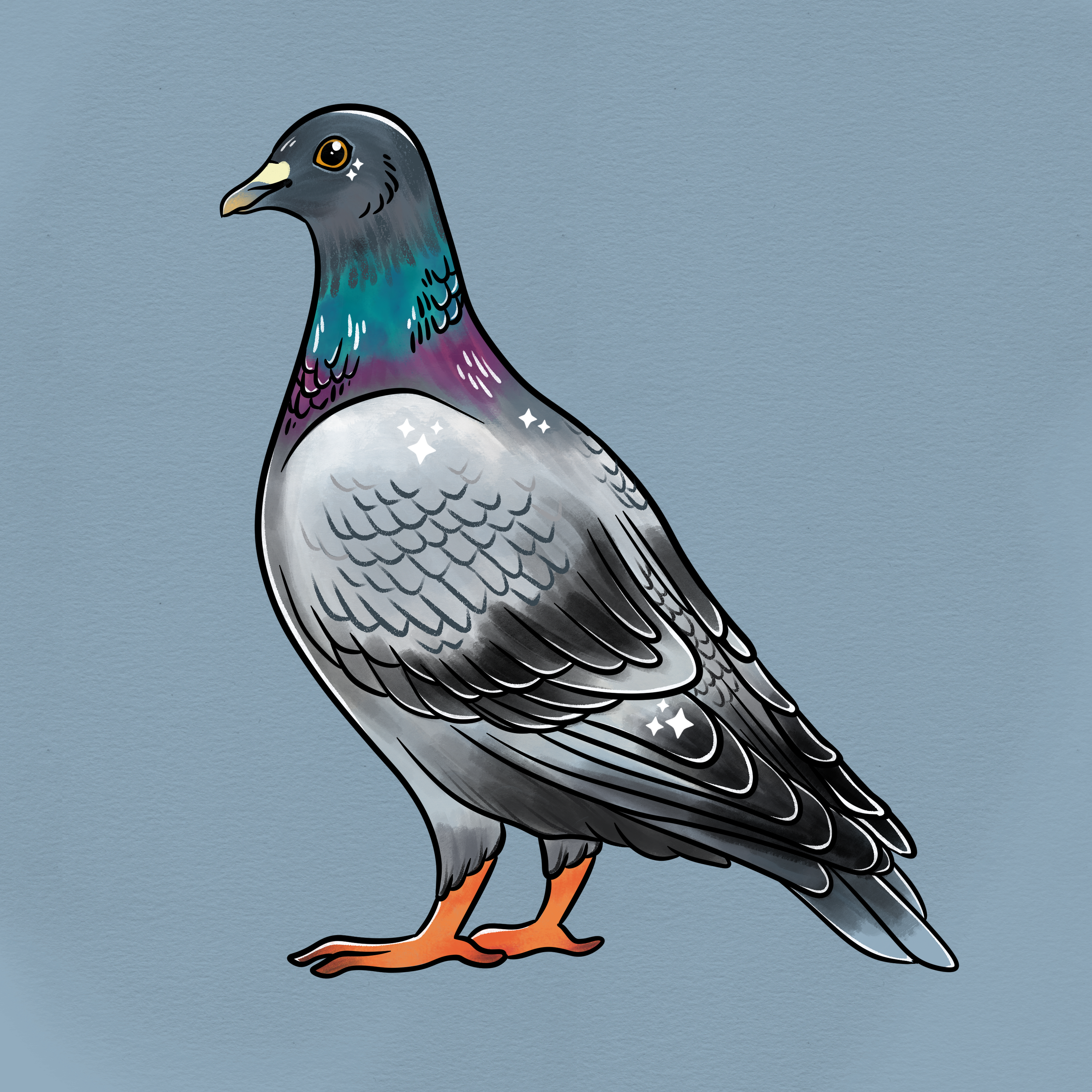Pigeon waterproof sticker